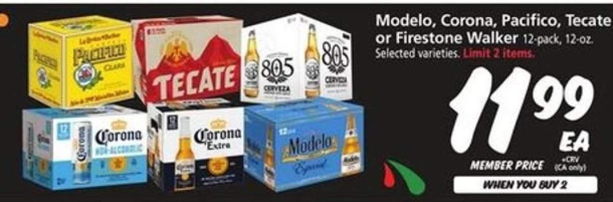 Modelo, Corona, Pacifico, Tecate or Firestone Walker