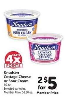 Knudsen Cottage Cheese or Sour Cream