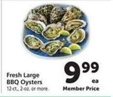 Fresh Large BBQ Oysters