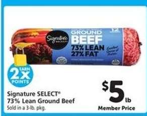 Signature SELECT 73% Lean Ground Beef