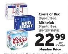 Coors or Bud, Michelob