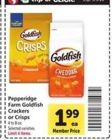 Pepperidge Farm Goldfish Crackers or Crisps