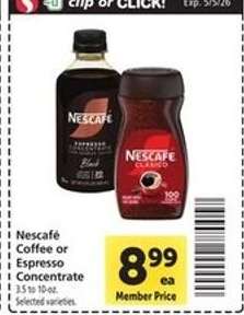 Nescafé Coffee or Espresso Concentrate