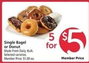 Single Bagel or Donut