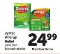 Zyrtec Allergy Relief