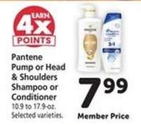 Pantene Pump or Head & Shoulders Shampoo or Conditioner