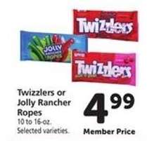 Twizzlers or Jolly Rancher Ropes