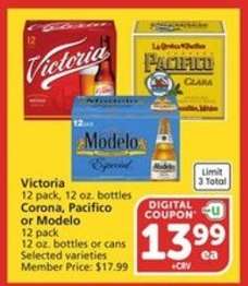 Victoria, Corona, Pacifico or Modelo