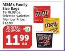 M&M's Family Size Bags