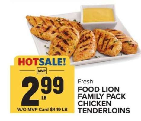 Food Lion Family Pack Chicken Tenderloins