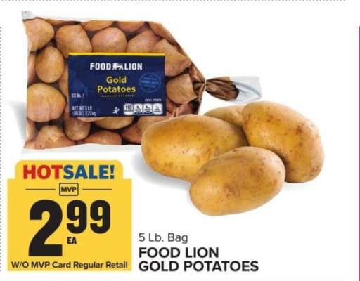FOOD LION GOLD POTATOES