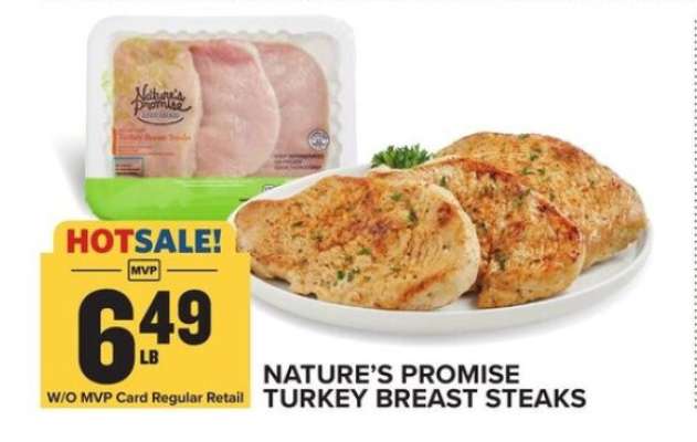 NATURE’S PROMISE TURKEY BREAST STEAKS