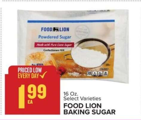 FOOD LION BAKING SUGAR