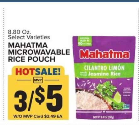 Mahatma Microwavable Rice Pouch