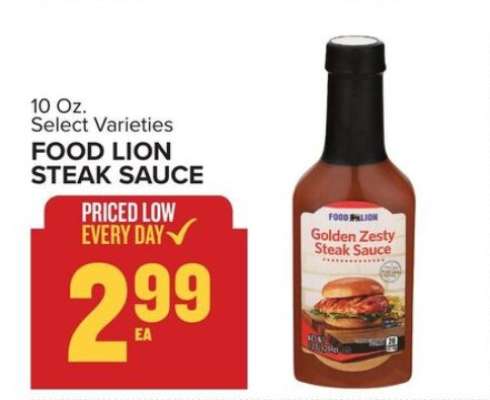 FOOD LION STEAK SAUCE