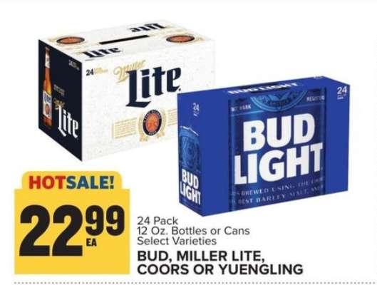Bud, Miller Lite, Coors or Yuengling