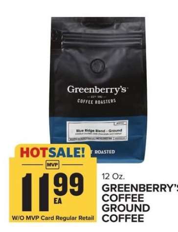 GREENBERRY’S COFFEE GROUND COFFEE