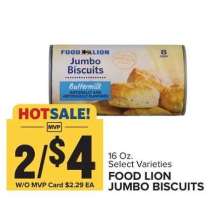 FOOD LION JUMBO BISCUITS