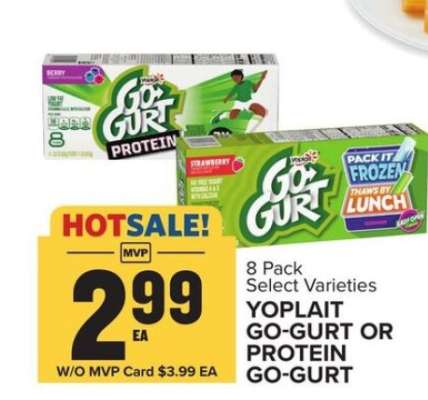 Yoplait Go-Gurt or Protein Go-Gurt
