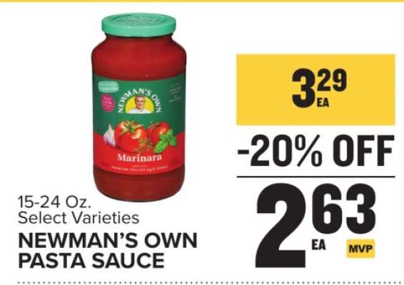 Newman's Own Pasta Sauce