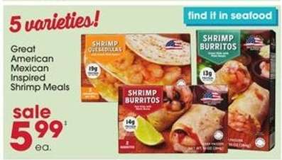 Great American Mexican Inspired Shrimp Meals