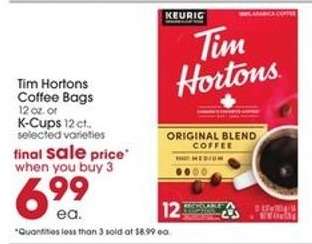 Tim Hortons Coffee Bags