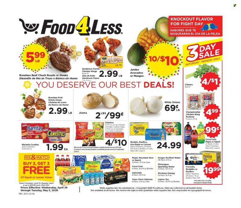 Food 4 Less Flyer - 04/29/2026 - 05/05/2026.