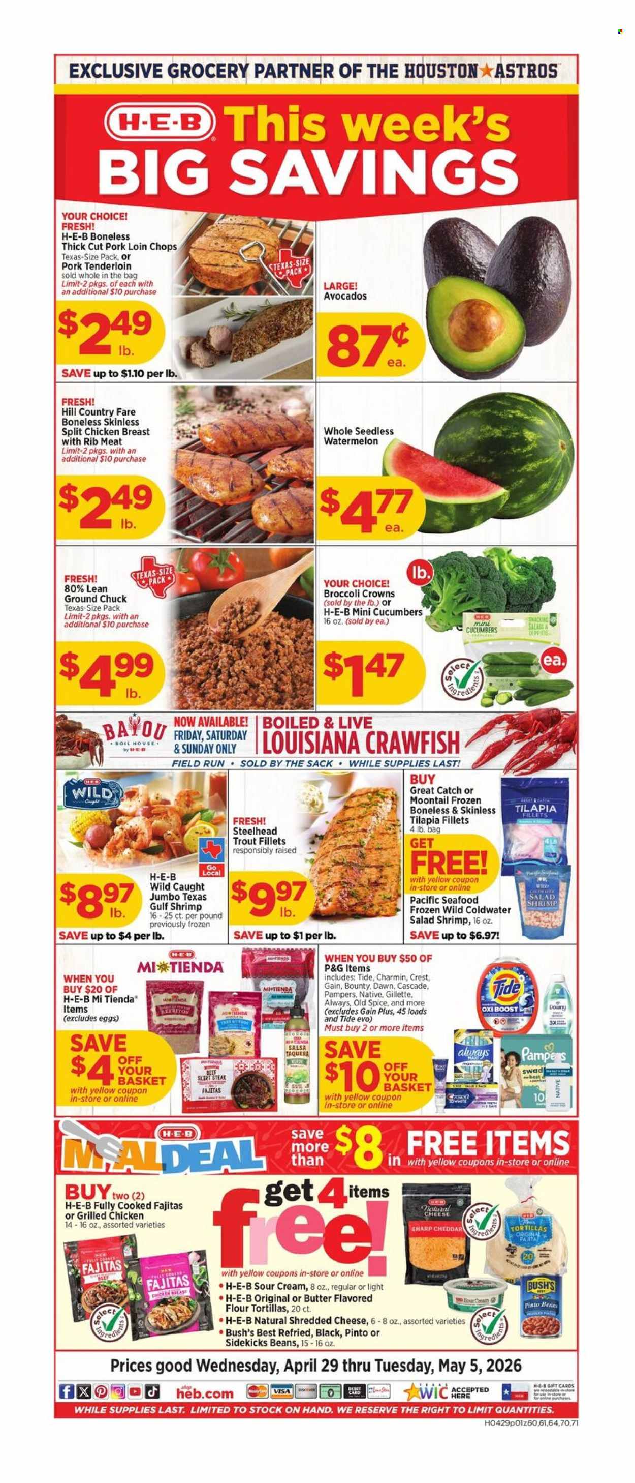 H-E-B ad - 04/29/2026 - 05/05/2026. Page 1