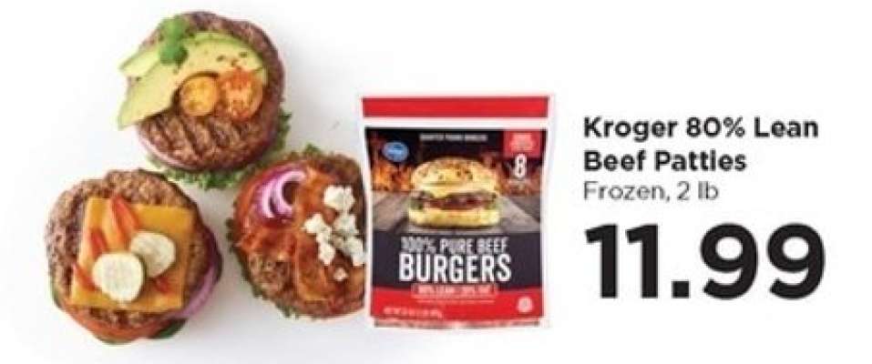 Kroger 80% Lean Beef Patties