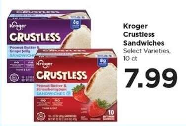 Kroger Crustless Sandwiches