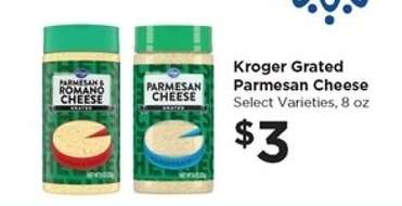 Kroger Grated Parmesan Cheese