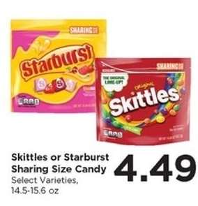 Skittles or Starburst Sharing Size Candy