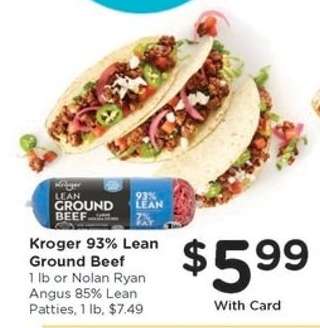 Kroger 93% Lean Ground Beef