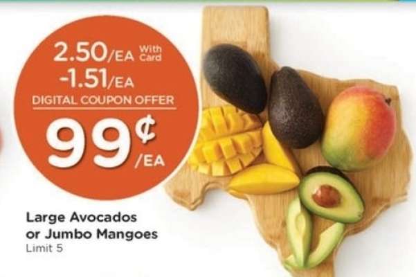 Large Avocados or Jumbo Mangoes
