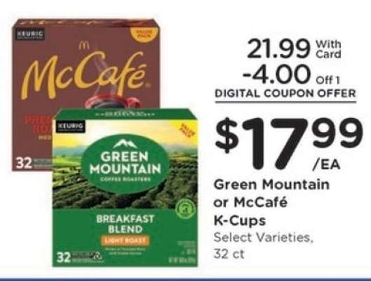 Green Mountain or McCafé K-Cups