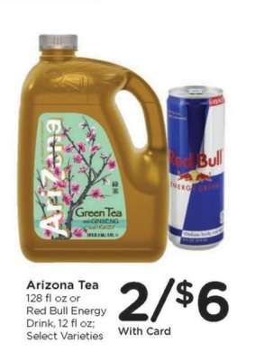 Arizona Tea or Red Bull Energy Drink