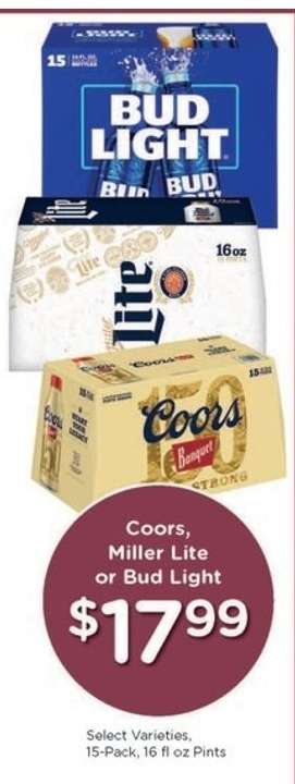 Coors, Miller Lite or Bud Light