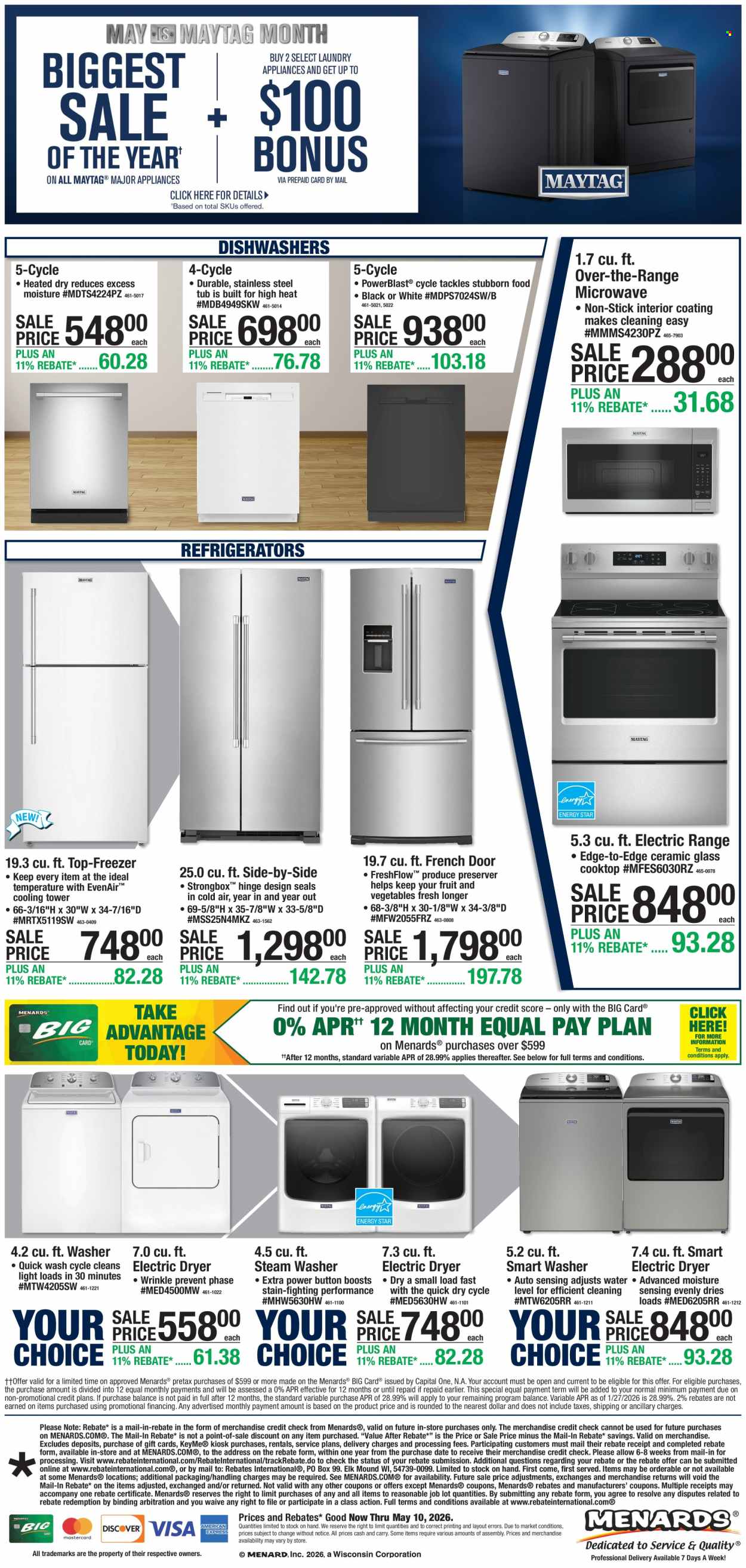 Menards ad - 04/29/2026 - 05/10/2026. Page 1