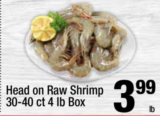 Head on Raw Shrimp