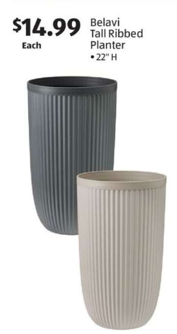Belavi Tall Ribbed Planter