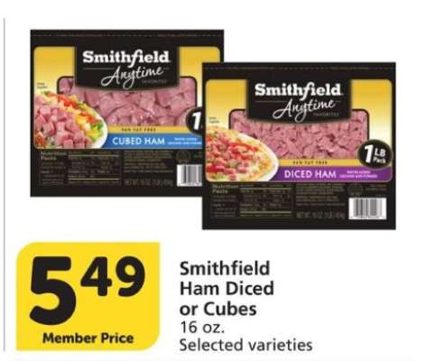 Smithfield Ham Diced or Cubes
