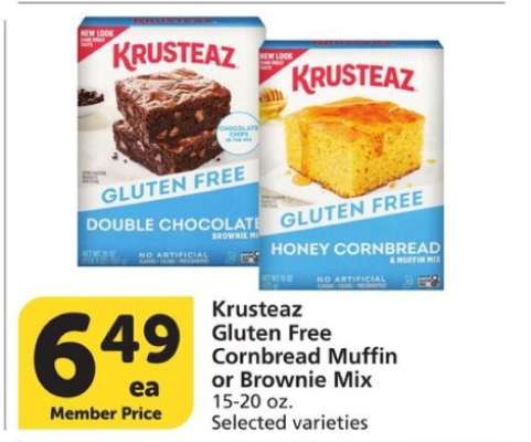Krusteaz Gluten Free Cornbread Muffin or Brownie Mix