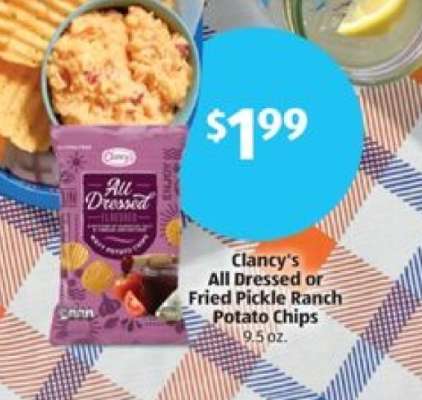 Clancy's All Dressed or Fried Pickle Ranch Potato Chips