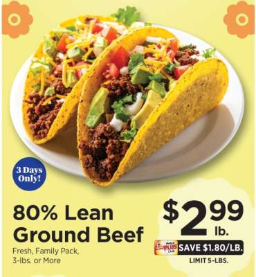 80% Lean Ground Beef