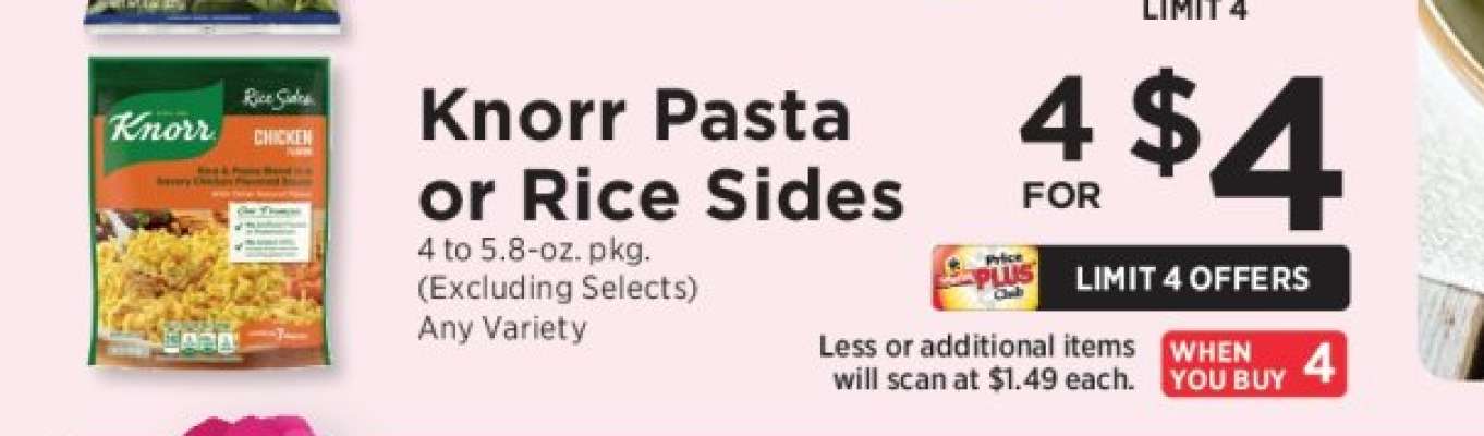 Knorr Pasta or Rice Sides