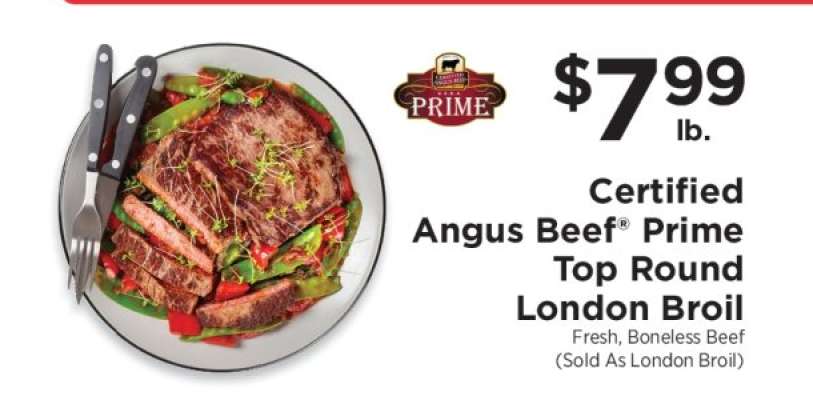 Certified Angus Beef Prime Top Round London Broil