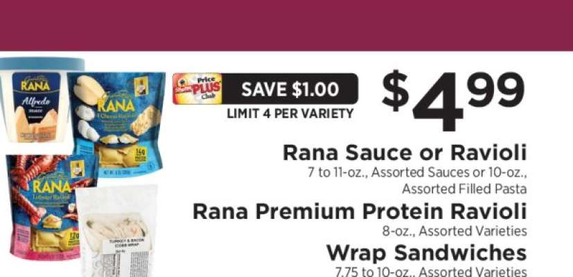 Rana Sauce or Ravioli