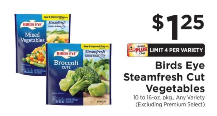 Birds Eye Steamfresh Cut Vegetables
