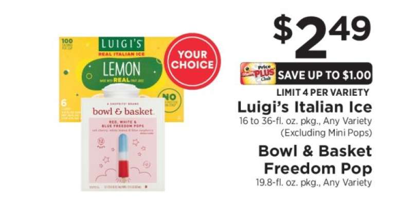 Luigi’s Italian Ice / Bowl & Basket Freedom Pop