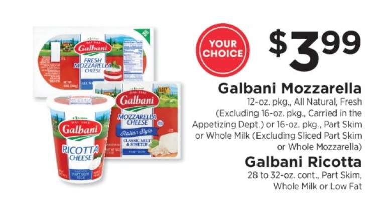 Galbani Mozzarella or Ricotta